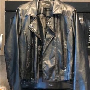 Plus size leather jacket -fair condition